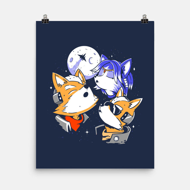 Three Fox Moon-None-Matte-Poster-8BitHobo
