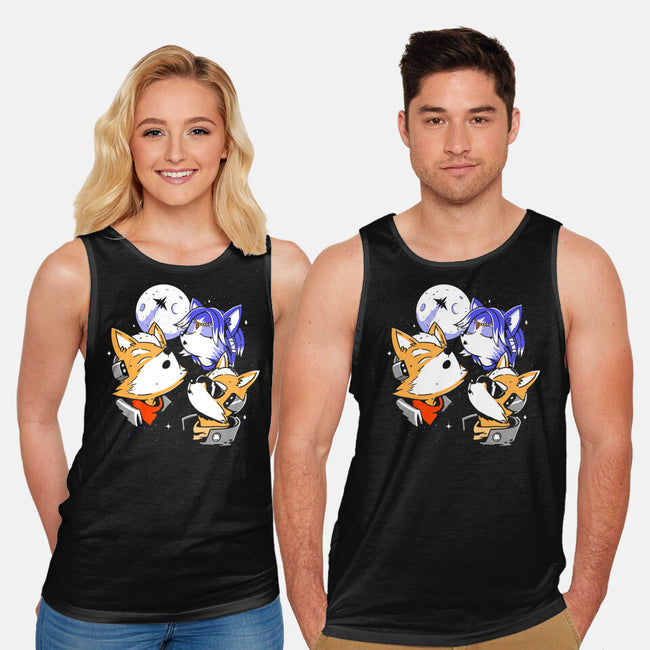 Three Fox Moon-Unisex-Basic-Tank-8BitHobo