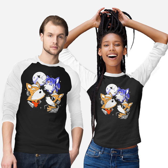 Three Fox Moon-Unisex-Baseball-Tee-8BitHobo