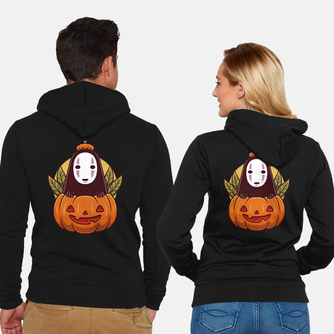 Dark Spirit Halloween-Unisex-Zip-Up-Sweatshirt-Alundrart