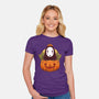 Dark Spirit Halloween-Womens-Fitted-Tee-Alundrart