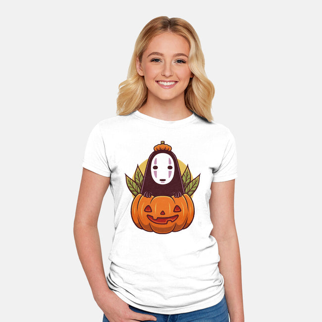 Dark Spirit Halloween-Womens-Fitted-Tee-Alundrart