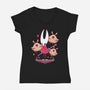 Hornet And Lost Fleas-Womens-V-Neck-Tee-Alundrart