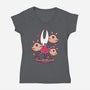 Hornet And Lost Fleas-Womens-V-Neck-Tee-Alundrart