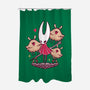 Hornet And Lost Fleas-None-Polyester-Shower Curtain-Alundrart