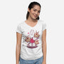 Hornet And Lost Fleas-Womens-V-Neck-Tee-Alundrart