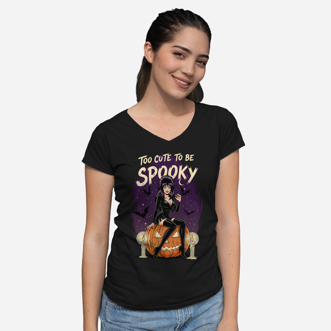 Cute Elvira-Womens-V-Neck-Tee-P1yu5h