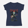 Punkenstein-Womens-V-Neck-Tee-P1yu5h