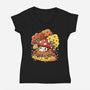 Mushrooms-Womens-V-Neck-Tee-Vallina84