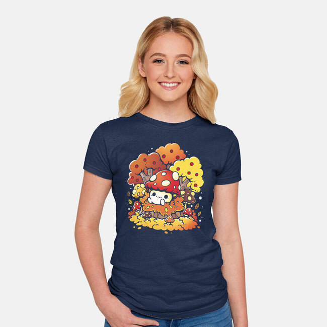Mushrooms-Womens-Fitted-Tee-Vallina84