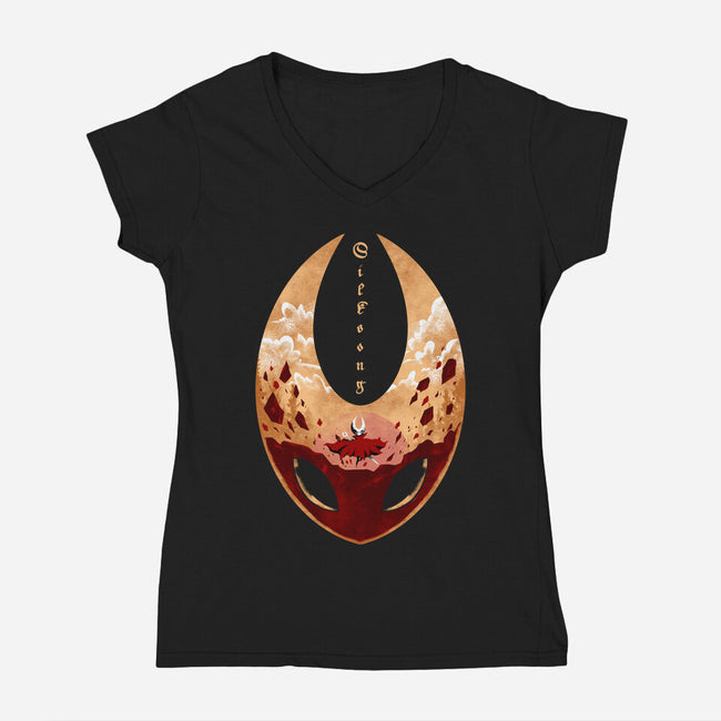 Mask Of Pride-Womens-V-Neck-Tee-spoilerinc