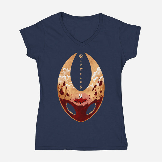 Mask Of Pride-Womens-V-Neck-Tee-spoilerinc