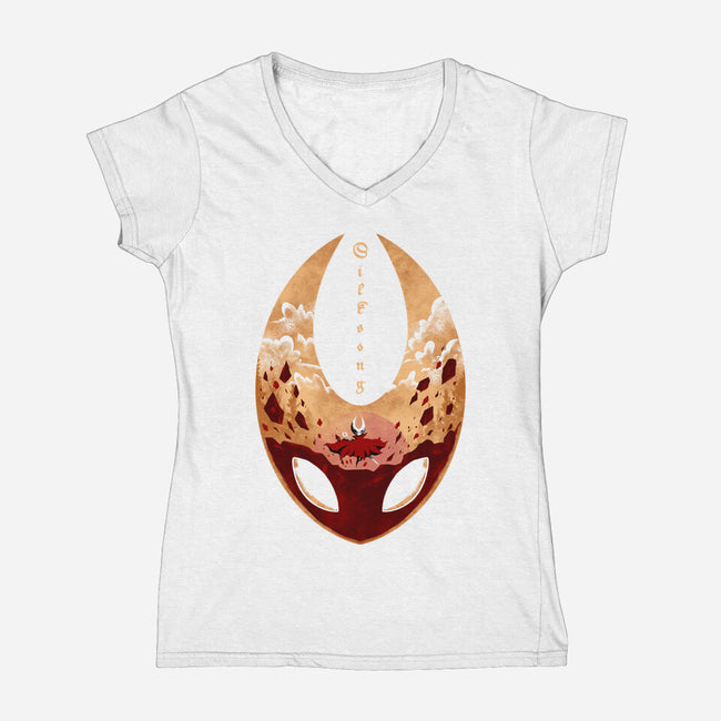 Mask Of Pride-Womens-V-Neck-Tee-spoilerinc