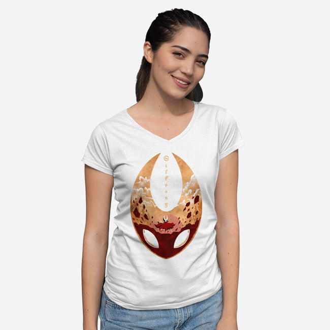 Mask Of Pride-Womens-V-Neck-Tee-spoilerinc