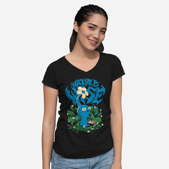 Nature Is Wise-Womens-V-Neck-Tee-Estudio Horta