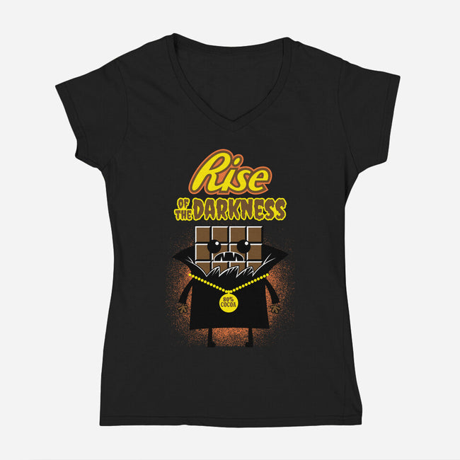 Rise Of The Darkness-Womens-V-Neck-Tee-imisko