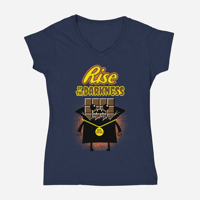 Rise Of The Darkness-Womens-V-Neck-Tee-imisko