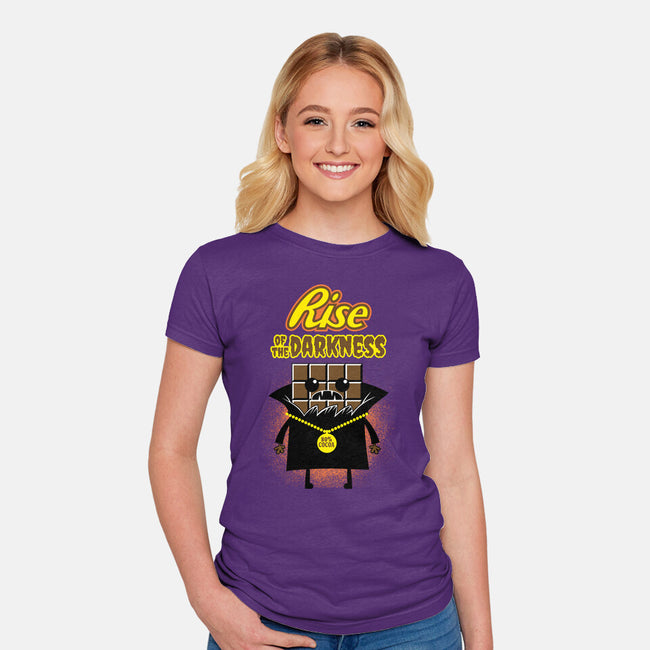 Rise Of The Darkness-Womens-Fitted-Tee-imisko
