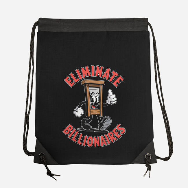 Eliminate Billionaires-None-Drawstring-Bag-RoboMega
