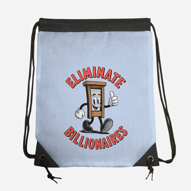 Eliminate Billionaires-None-Drawstring-Bag-RoboMega