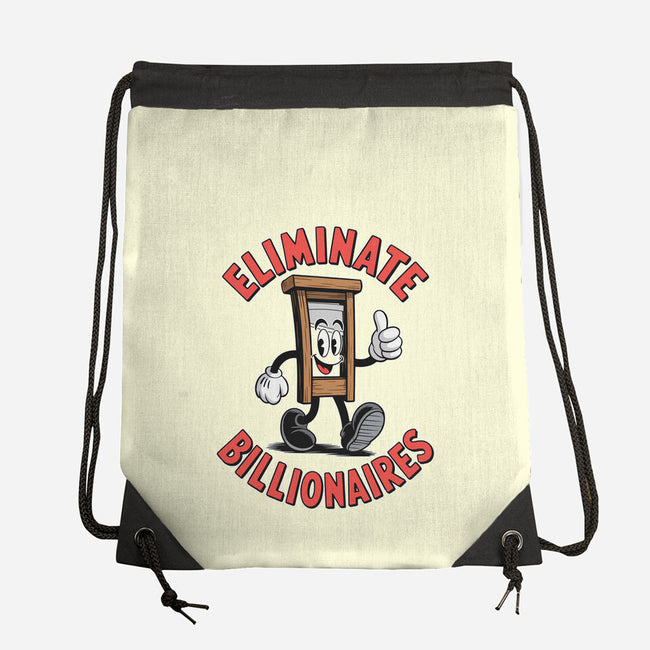 Eliminate Billionaires-None-Drawstring-Bag-RoboMega