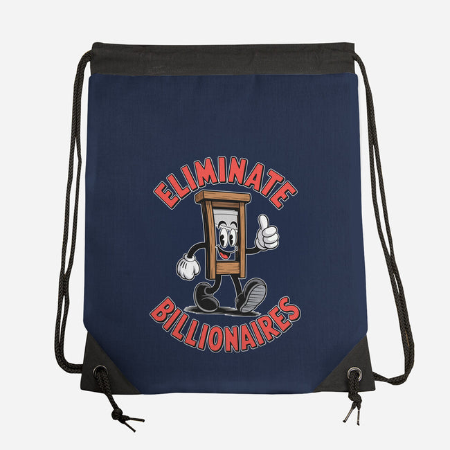 Eliminate Billionaires-None-Drawstring-Bag-RoboMega