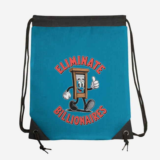 Eliminate Billionaires-None-Drawstring-Bag-RoboMega