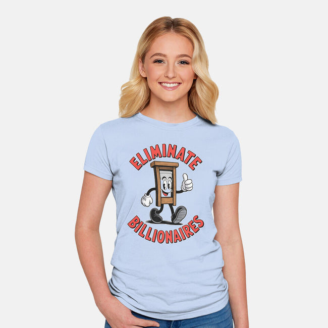 Eliminate Billionaires-Womens-Fitted-Tee-RoboMega