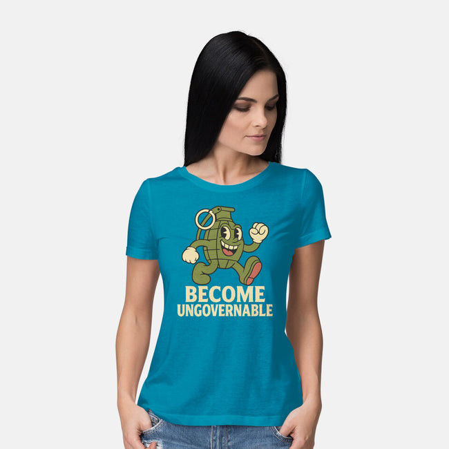 Become Ungovernable-Womens-Basic-Tee-RoboMega