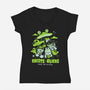 Ghosts And Aliens-Womens-V-Neck-Tee-Catsuumi