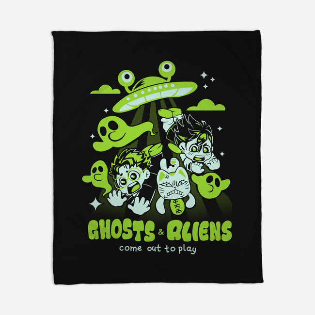 Ghosts And Aliens-None-Fleece-Blanket-Catsuumi