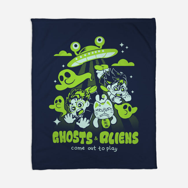 Ghosts And Aliens-None-Fleece-Blanket-Catsuumi