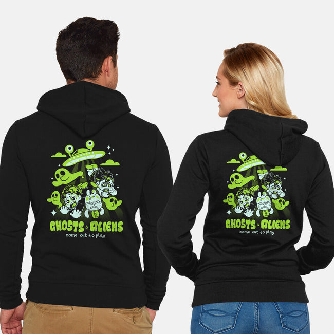 Ghosts And Aliens-Unisex-Zip-Up-Sweatshirt-Catsuumi