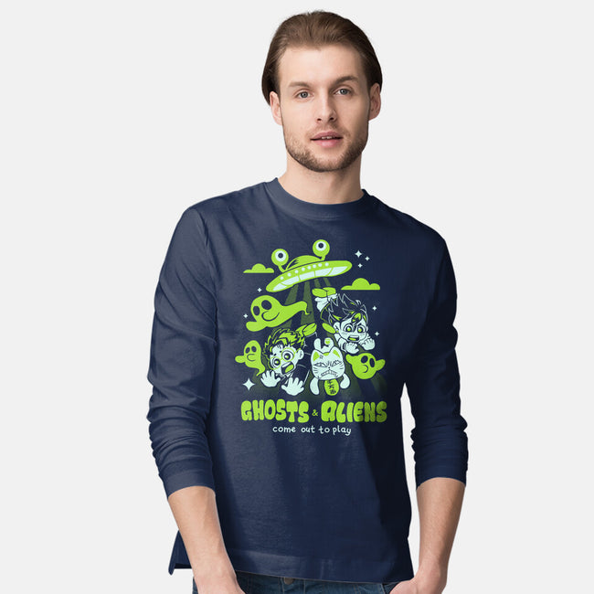 Ghosts And Aliens-Mens-Long Sleeved-Tee-Catsuumi