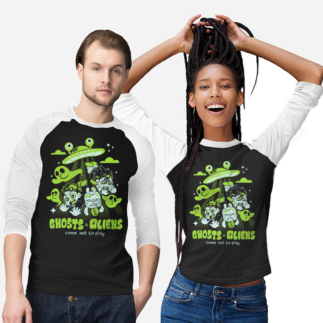 Ghosts And Aliens-Unisex-Baseball-Tee-Catsuumi