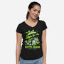 Ghosts And Aliens-Womens-V-Neck-Tee-Catsuumi