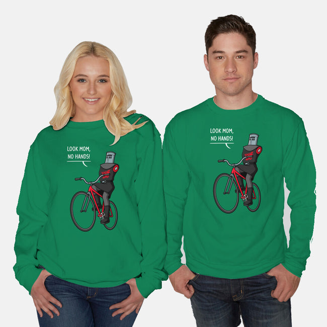 Look Mom No Hands-Unisex-Crew Neck-Sweatshirt-jasesa
