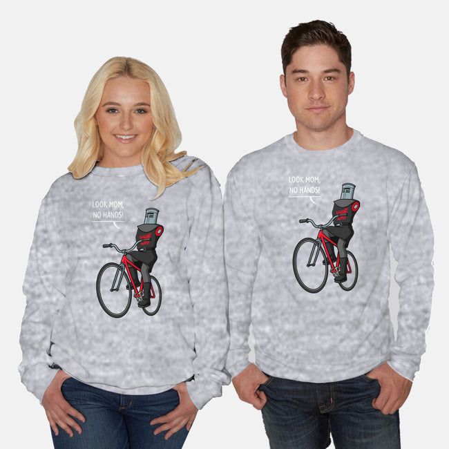 Look Mom No Hands-Unisex-Crew Neck-Sweatshirt-jasesa