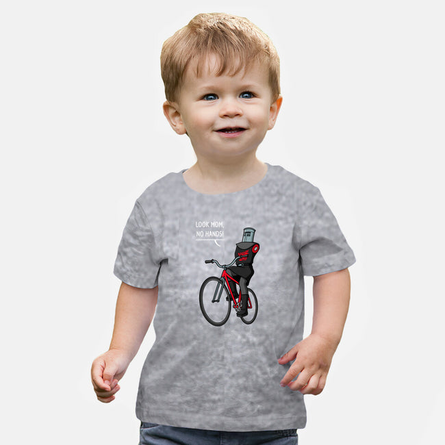Look Mom No Hands-Baby-Basic-Tee-jasesa