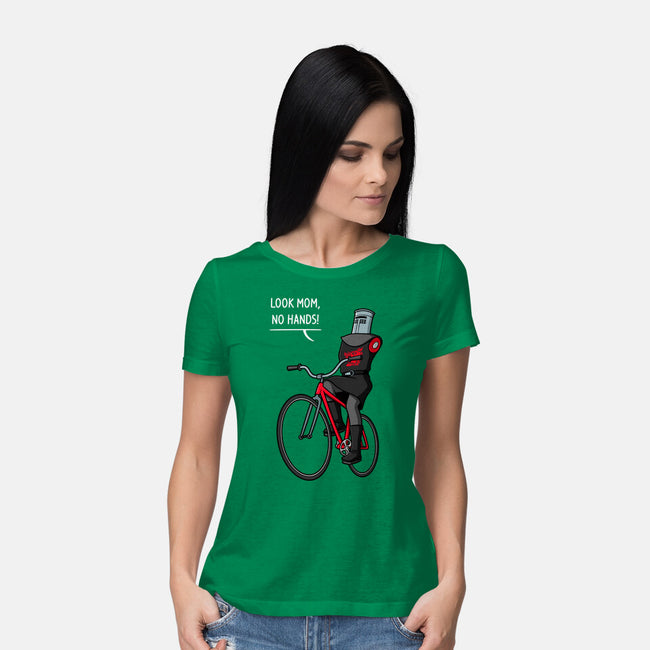 Look Mom No Hands-Womens-Basic-Tee-jasesa