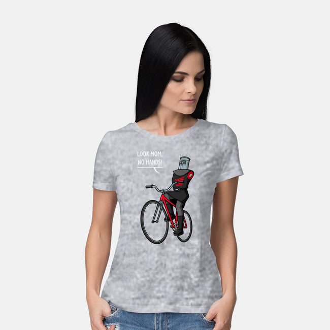 Look Mom No Hands-Womens-Basic-Tee-jasesa