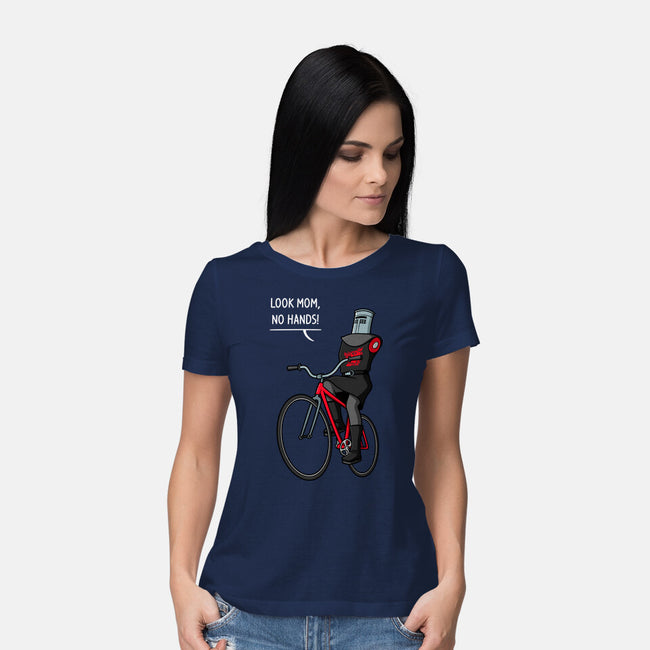 Look Mom No Hands-Womens-Basic-Tee-jasesa