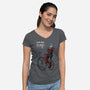 Look Mom No Hands-Womens-V-Neck-Tee-jasesa