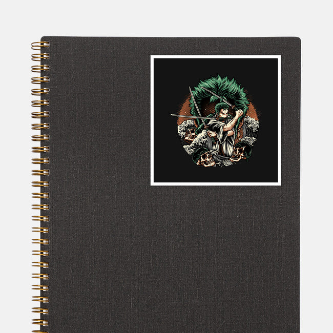 Three Sword Hunter-None-Glossy-Sticker-glitchygorilla