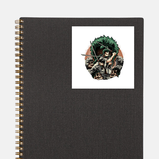 Three Sword Hunter-None-Glossy-Sticker-glitchygorilla