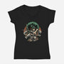 Three Sword Hunter-Womens-V-Neck-Tee-glitchygorilla