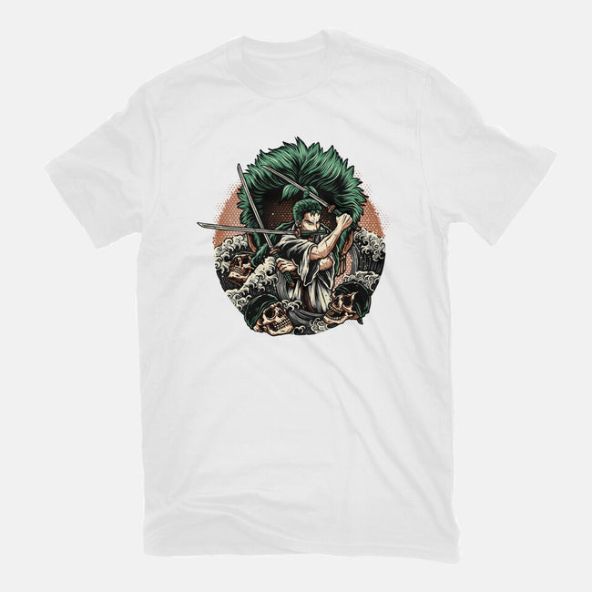 Three Sword Hunter-Womens-Fitted-Tee-glitchygorilla