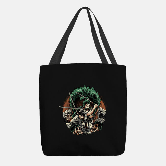 Three Sword Hunter-None-Basic Tote-Bag-glitchygorilla
