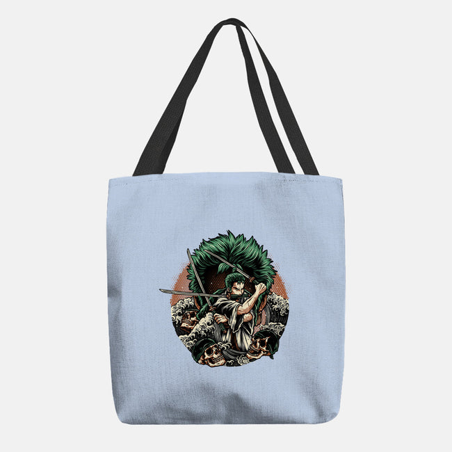 Three Sword Hunter-None-Basic Tote-Bag-glitchygorilla