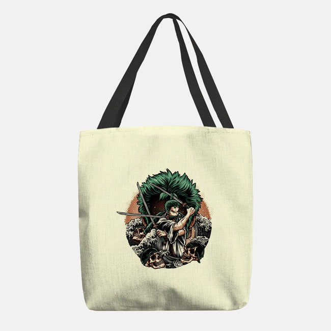 Three Sword Hunter-None-Basic Tote-Bag-glitchygorilla
